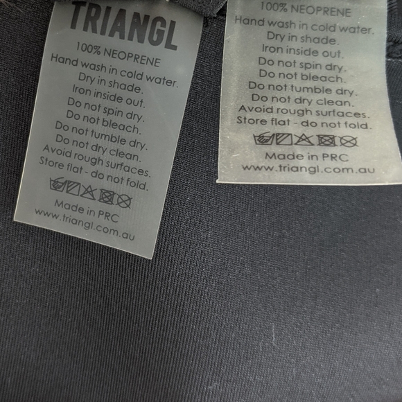 Triangl Neoprene Orange Black Colorblock Bikini - Picture 11 of 11